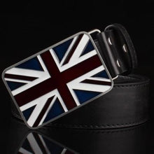Load image into Gallery viewer, UK Flag Leather Men Belt