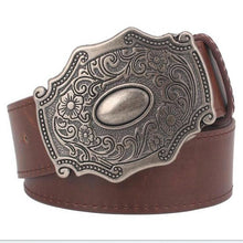 Load image into Gallery viewer, Retro Pattern Leather Women Belt