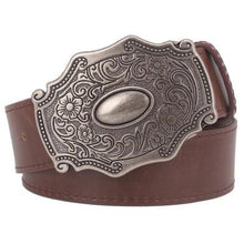 Load image into Gallery viewer, Retro Pattern Leather Women Belt