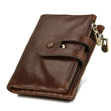 Load image into Gallery viewer, Double Zipper Genuine Leather Women Wallet