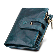 Load image into Gallery viewer, Double Zipper Genuine Leather Women Wallet