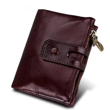 Load image into Gallery viewer, Double Zipper Genuine Leather Women Wallet