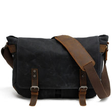 Load image into Gallery viewer, Horse Leather Canvas Men Briefcase