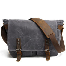Load image into Gallery viewer, Horse Leather Canvas Men Briefcase