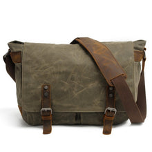 Load image into Gallery viewer, Horse Leather Canvas Men Briefcase