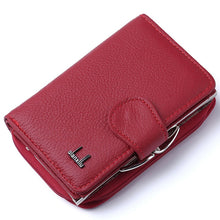 Load image into Gallery viewer, Plaid Genuine Leather Women Wallet