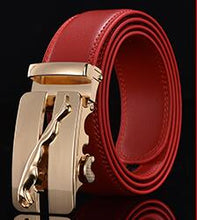Load image into Gallery viewer, Jaguar Red Genuine Leather Men Belt