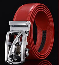 Load image into Gallery viewer, Jaguar Red Genuine Leather Men Belt