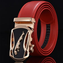 Load image into Gallery viewer, Jaguar Red Genuine Leather Men Belt