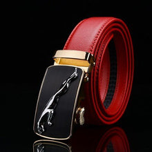 Load image into Gallery viewer, Jaguar Red Genuine Leather Men Belt