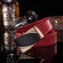 Load image into Gallery viewer, Jaguar Red Genuine Leather Men Belt