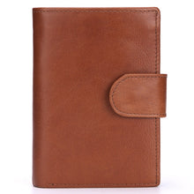 Load image into Gallery viewer, Baellerry Oil Wax Genuine Leather Men Wallet