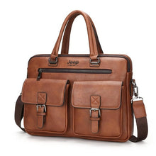 Load image into Gallery viewer, Jeep Soft Split Leather Men Briefcases