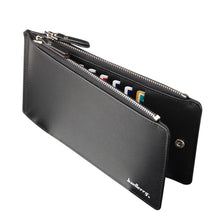 Load image into Gallery viewer, Double Zipper Business Leather Men Long Wallet