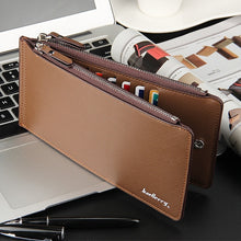 Load image into Gallery viewer, Double Zipper Business Leather Men Long Wallet