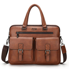 Load image into Gallery viewer, Jeep Soft Split Leather Men Briefcases