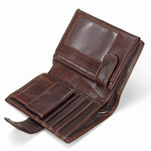 Load image into Gallery viewer, Baellerry Oil Wax Genuine Leather Men Wallet