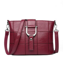 Load image into Gallery viewer, Plaid Pattern PU Leather Women Shoulder Bag