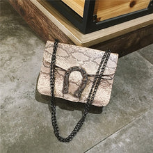 Load image into Gallery viewer, Alligator Chain PU Leather Women Crossbody Bag