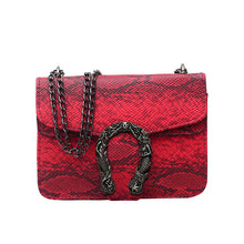 Load image into Gallery viewer, Alligator Chain PU Leather Women Crossbody Bag
