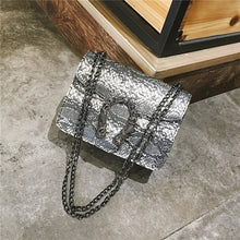 Load image into Gallery viewer, Alligator Chain PU Leather Women Crossbody Bag