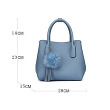 Load image into Gallery viewer, Black Vintage Leather  Women Handbag