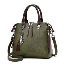 Load image into Gallery viewer, Vintage Totes Tassel Leather Women Shoulder Bag