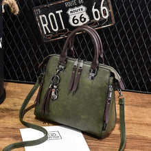 Load image into Gallery viewer, Vintage Totes Tassel Leather Women Shoulder Bag