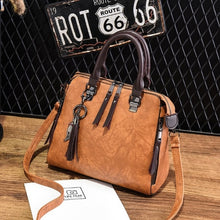 Load image into Gallery viewer, Vintage Totes Tassel Leather Women Shoulder Bag
