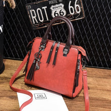 Load image into Gallery viewer, Vintage Totes Tassel Leather Women Shoulder Bag
