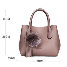 Load image into Gallery viewer, Black Vintage Leather  Women Handbag