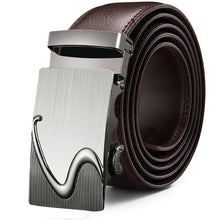 Load image into Gallery viewer, Buckle Brown Cow Leather Men Belt