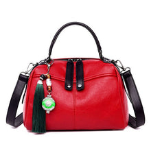 Load image into Gallery viewer, Retro Tassel Pendant Leather Women Shoulder Bag