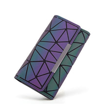 Load image into Gallery viewer, Geometric Luminous Leather Women Wallet