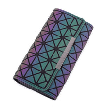Load image into Gallery viewer, Geometric Luminous Leather Women Wallet