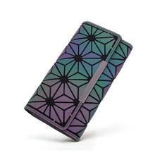 Load image into Gallery viewer, Geometric Luminous Leather Women Wallet