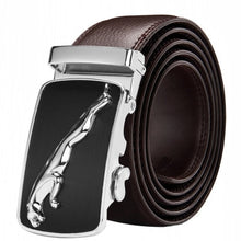 Load image into Gallery viewer, Buckle Brown Cow Leather Men Belt