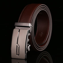 Load image into Gallery viewer, Buckle Brown Cow Leather Men Belt