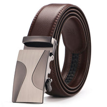 Load image into Gallery viewer, Buckle Brown Cow Leather Men Belt