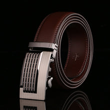 Load image into Gallery viewer, Buckle Brown Cow Leather Men Belt