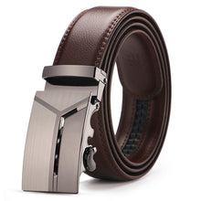 Load image into Gallery viewer, Buckle Brown Cow Leather Men Belt