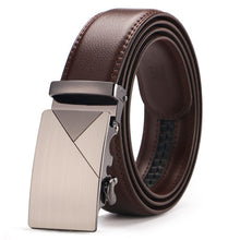Load image into Gallery viewer, Buckle Brown Cow Leather Men Belt