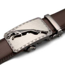 Load image into Gallery viewer, Buckle Brown Cow Leather Men Belt