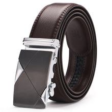 Load image into Gallery viewer, Buckle Brown Cow Leather Men Belt