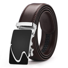 Load image into Gallery viewer, Buckle Brown Cow Leather Men Belt
