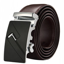 Load image into Gallery viewer, Buckle Brown Cow Leather Men Belt