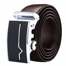 Load image into Gallery viewer, Buckle Brown Cow Leather Men Belt
