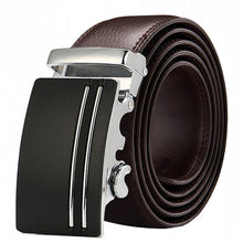 Load image into Gallery viewer, Buckle Brown Cow Leather Men Belt