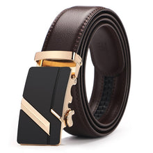 Load image into Gallery viewer, Buckle Brown Cow Leather Men Belt