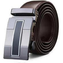 Load image into Gallery viewer, Buckle Brown Cow Leather Men Belt